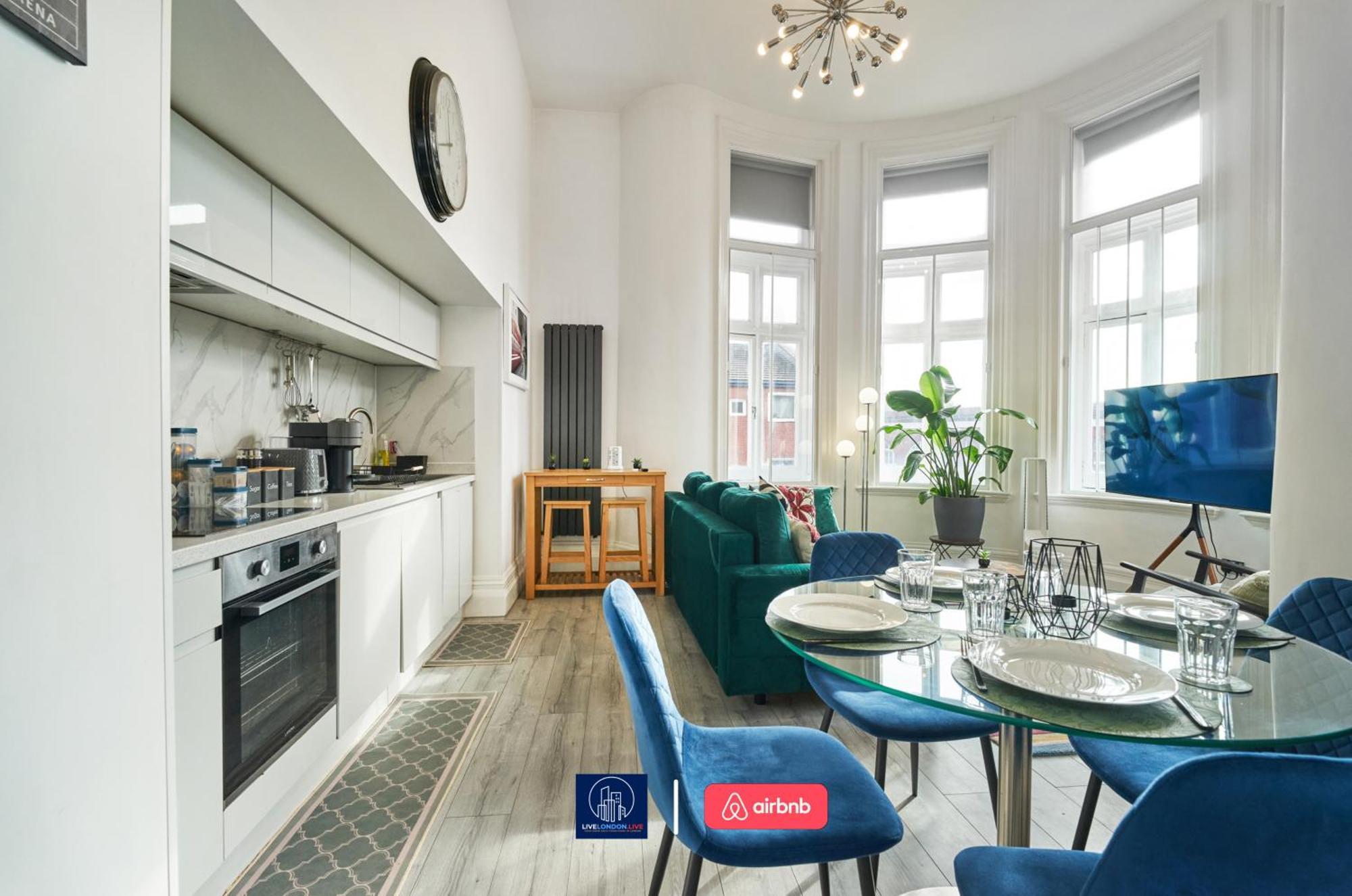 Last-Minute Specials L Sleeps Up To 4 Guests L One-Bedroom Apartment With King Bed And High Ceilings Near Camden By Live London Short Lets & Serviced Accommodation Luaran gambar
