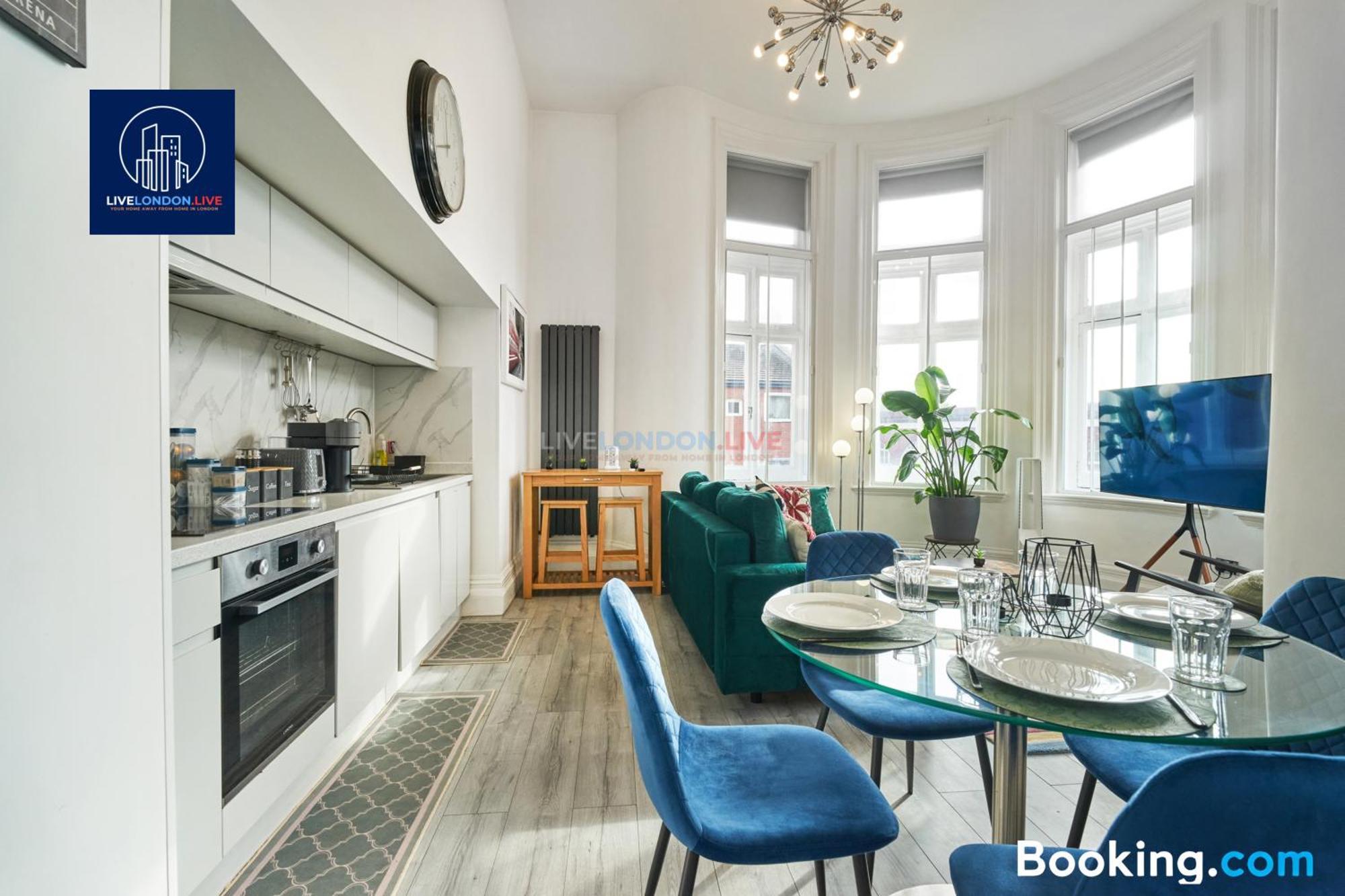 Last-Minute Specials L Sleeps Up To 4 Guests L One-Bedroom Apartment With King Bed And High Ceilings Near Camden By Live London Short Lets & Serviced Accommodation Luaran gambar